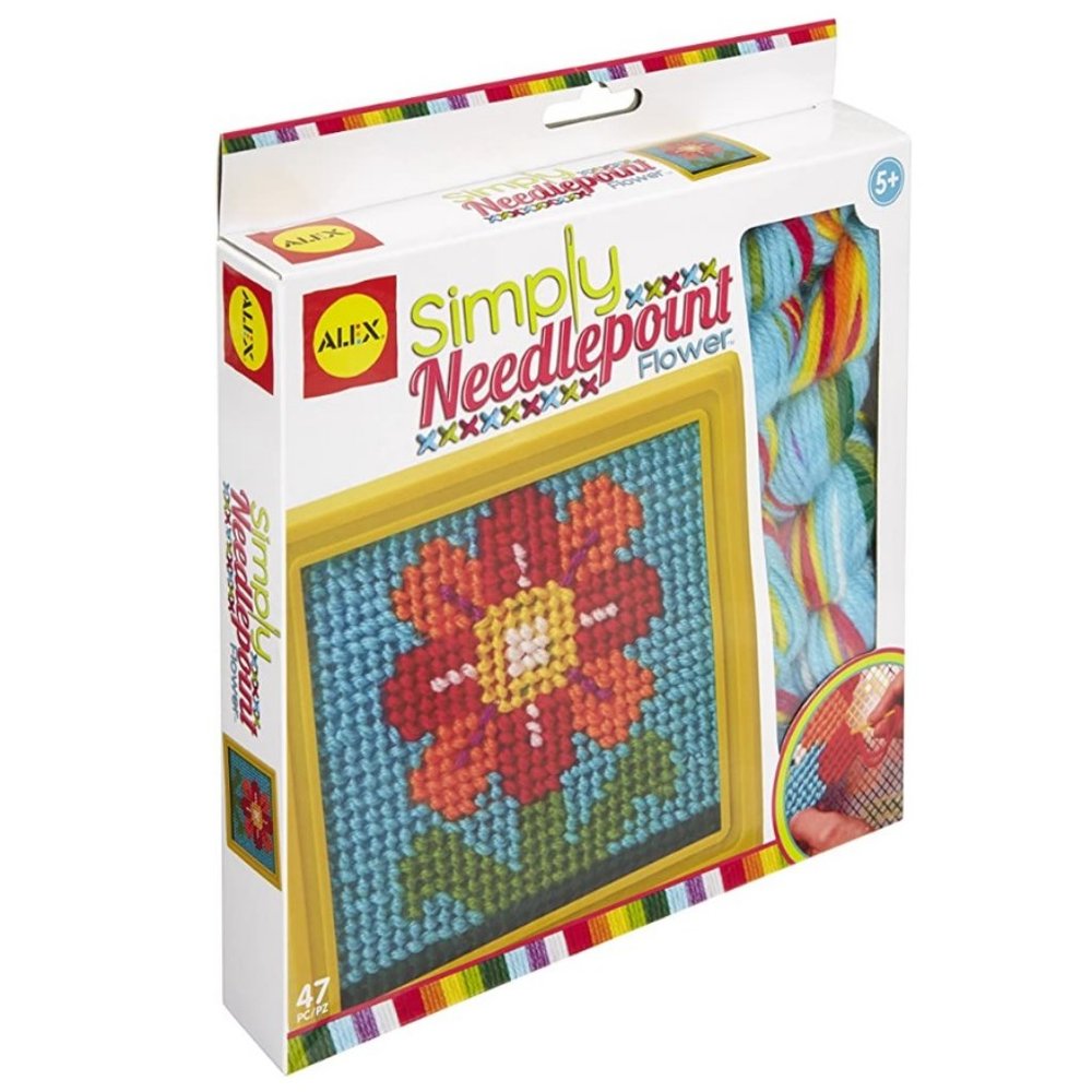 Alex Craft Simply Needlepoint Flower Kids Art Kit